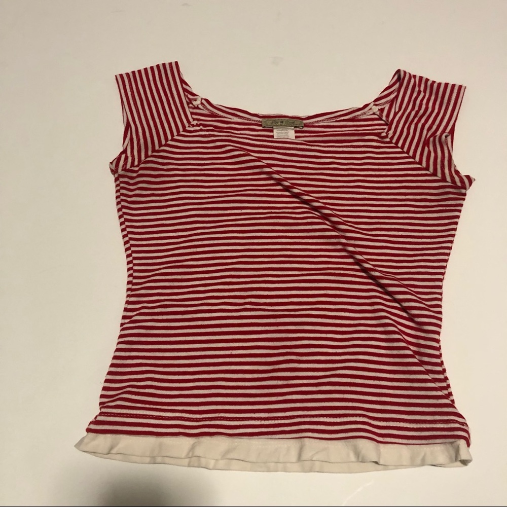 Red Striped Be Cool Layered Top